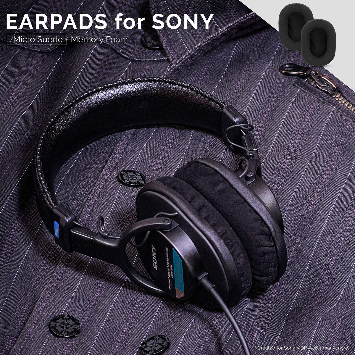 Ergonomic on-ear Brainwavz plush pad for extended wear