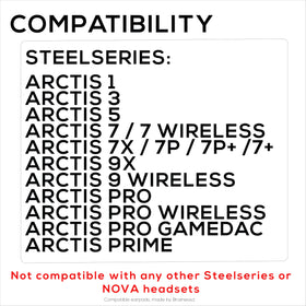 Brainwavz Gaming Gel Earpads on SteelSeries Arctis 3 front view provide fresh, cool comfort.