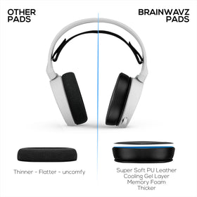 Brainwavz Gaming Gel Earpads SteelSeries Arctis Pro side view improve contact.