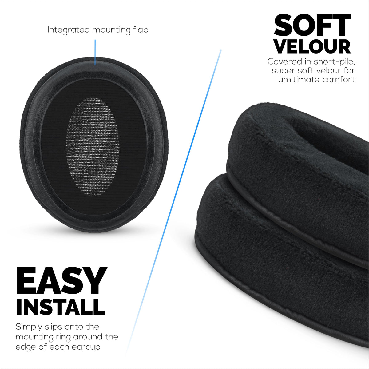 Brainwavz durable earpads combine memory foam and velour for longevity.