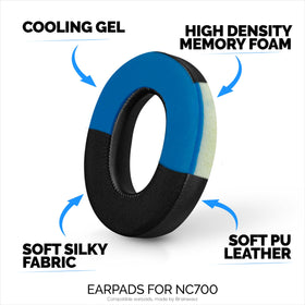 Brainwavz NC700 breathable fabric with PU leather cover for premium feel.
