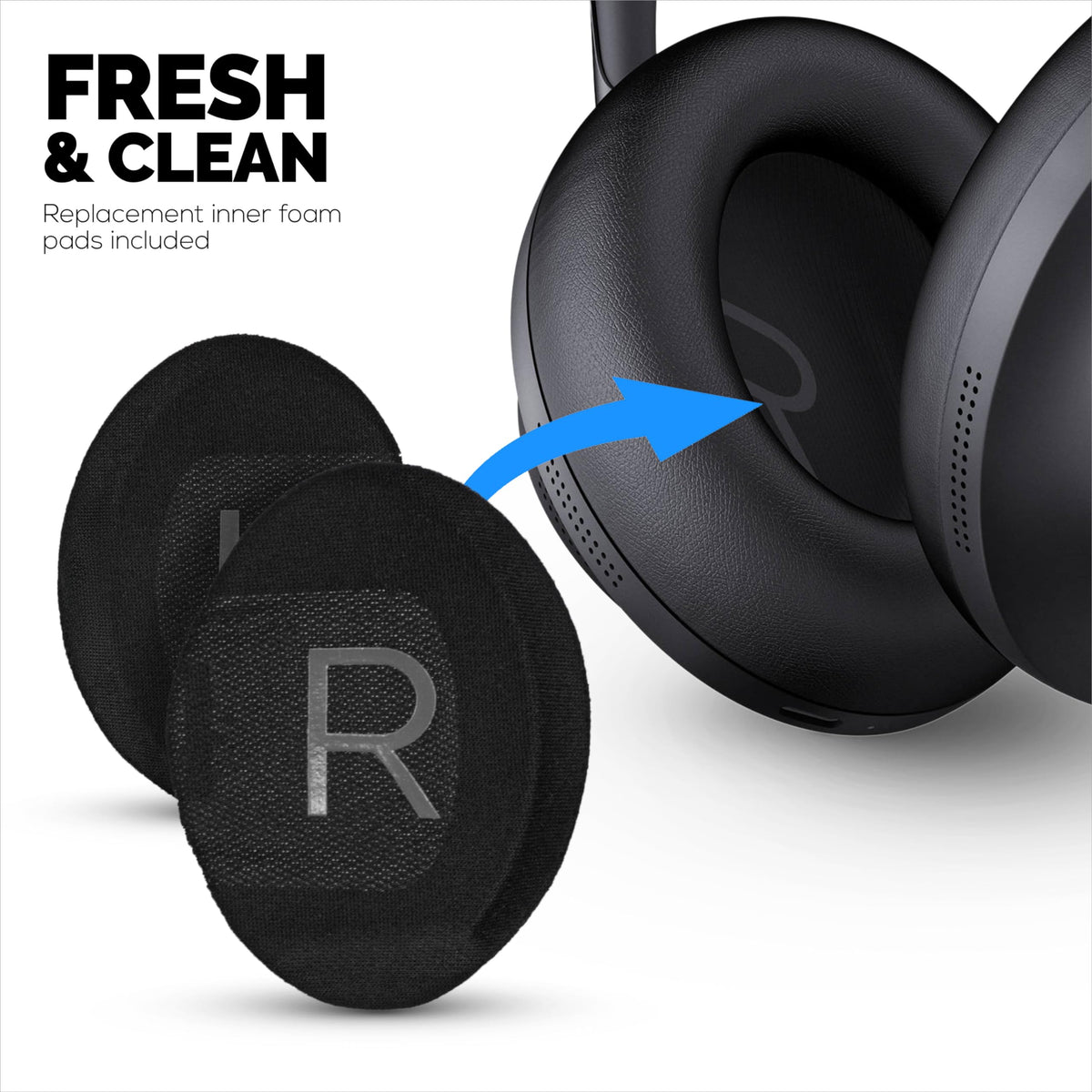 Brainwavz NC700 stock pad comparison shows longer-lasting comfort.