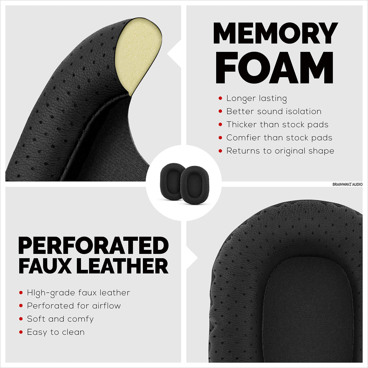 Compatibility focus: earpad dimensions fit Sony on-ear models.