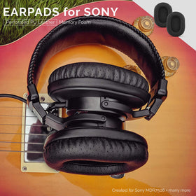 Close-up of protein PU leather finish on Brainwavz earpads.