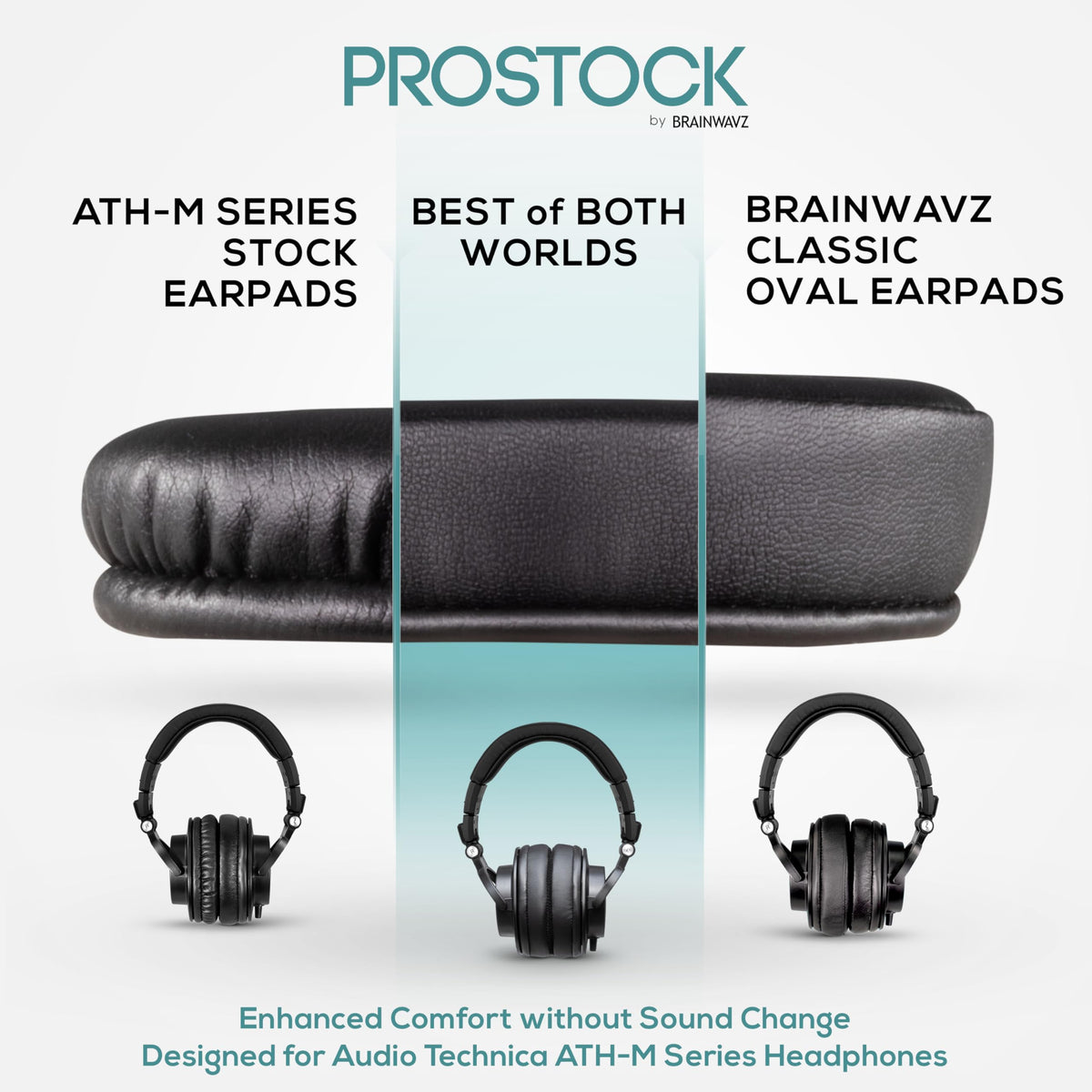 Brainwavz ProStock ear pads foam detail for improved cushioning.
