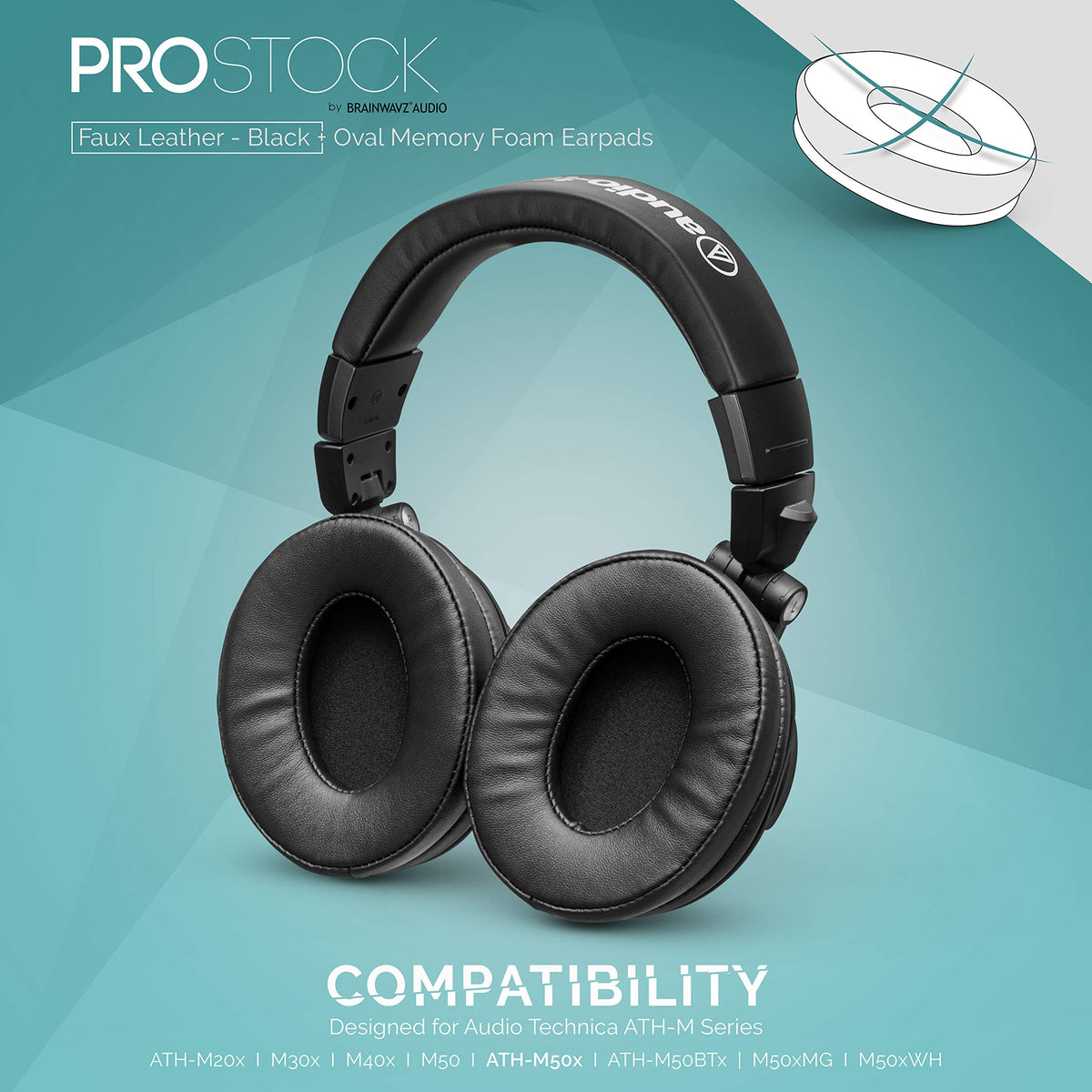 Brainwavz ProStock ear pads quick-release design for easy swaps.