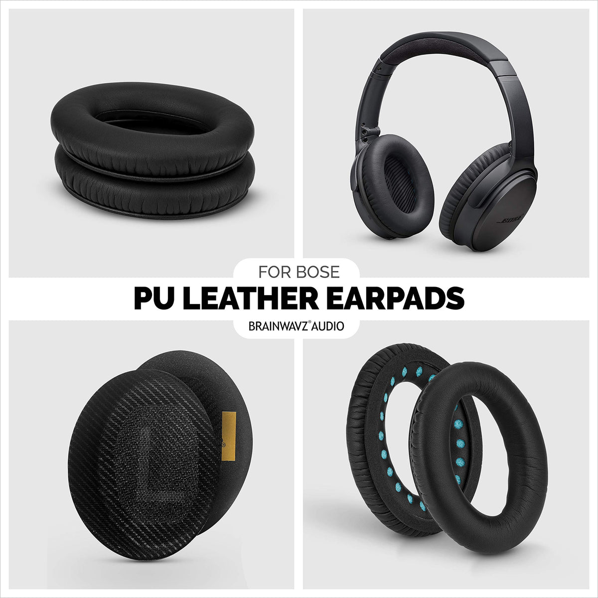 Brainwavz QC35 ear pads with pre-fitted 3M tape for secure install