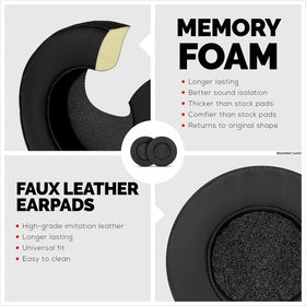 Brainwavz round earpads compatible with Sennheiser, AKG, HiFiMAN, ATH, Philips, Fostex, Sony