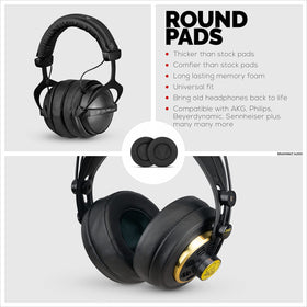 Brainwavz round earpads durable padding for daily use