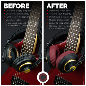 Brainwavz round earpads memory-foam core close-up showing plush cushioning