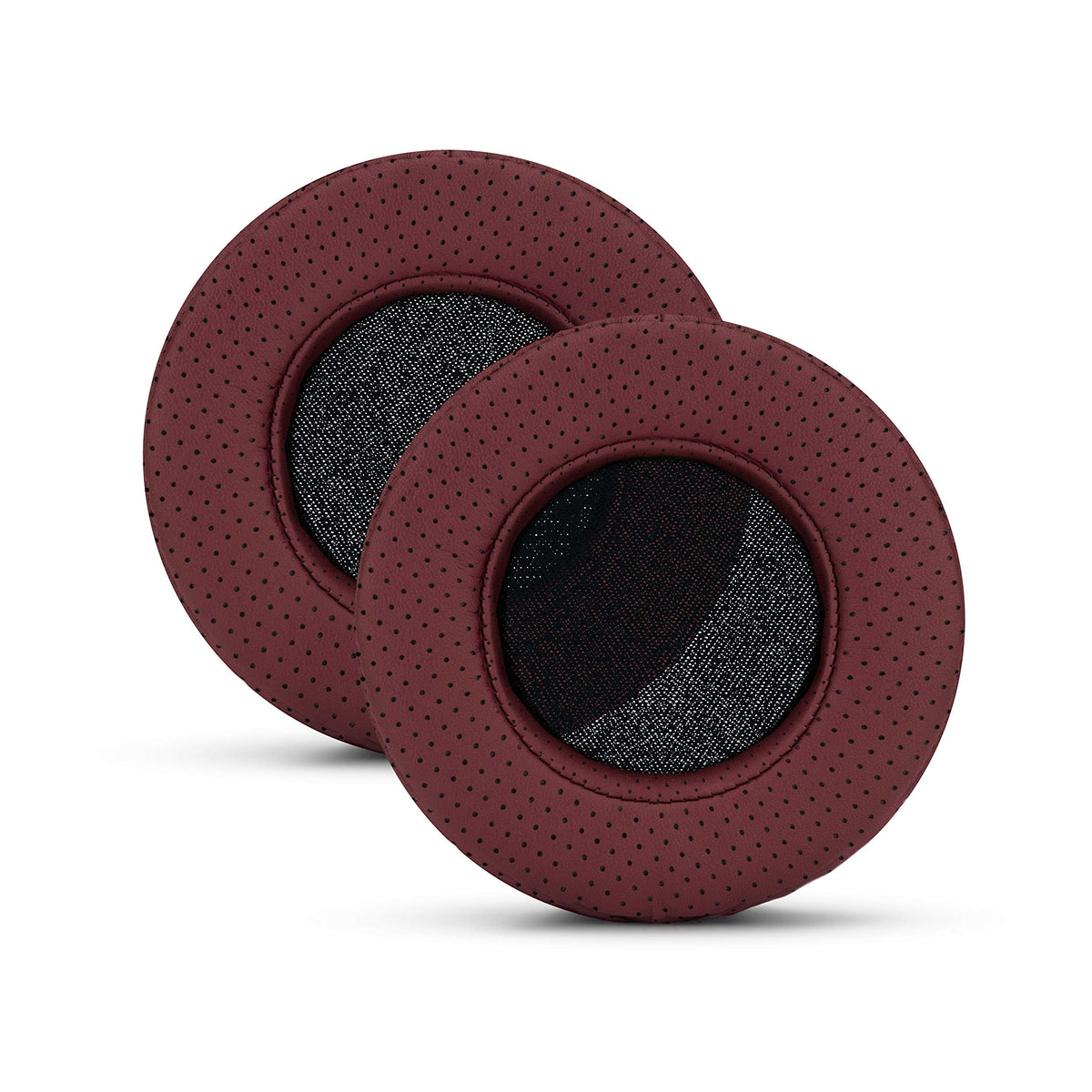 Brainwavz perforated red round earpads for enhanced comfort during long listening