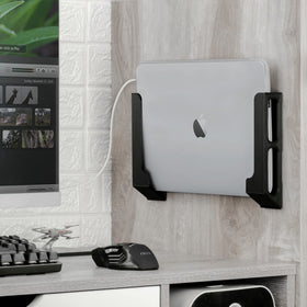 BRAINWAVZ side profile with laptop in slot demonstrating secure drop-in fit
