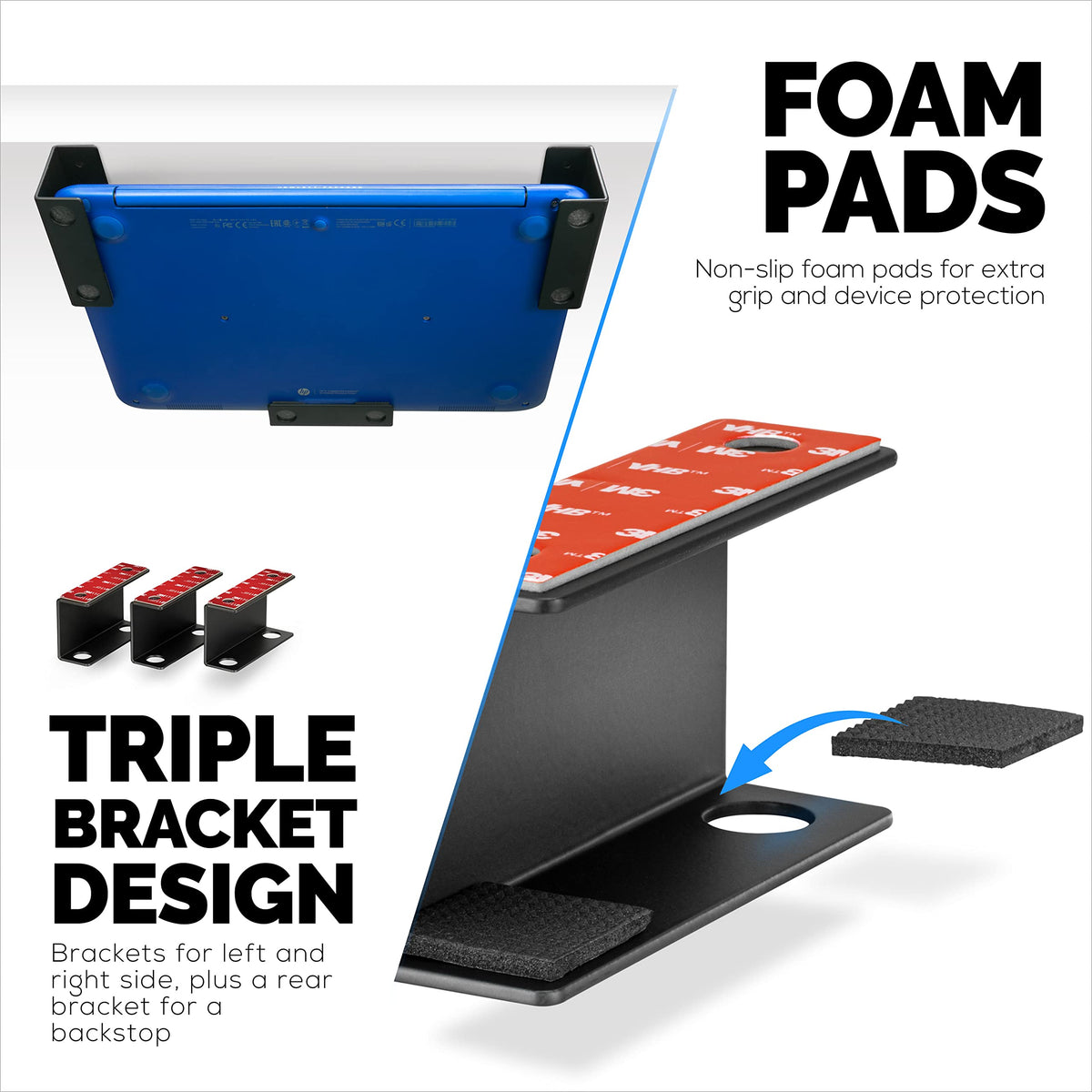 Brainwavz sleek metal black finish blends with modern desks.