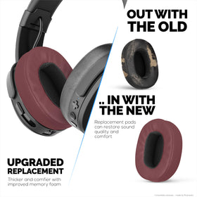 Brainwavz upgraded earpads dark red color – stylish upgrade for headphones.