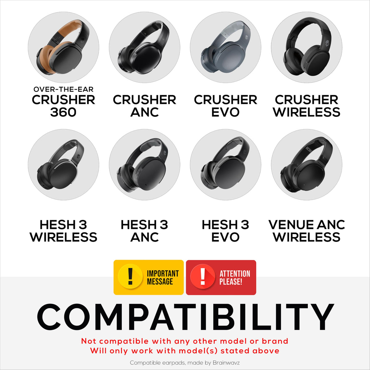 Brainwavz upgraded earpads for Hesh ANC – enhanced comfort during long listening.