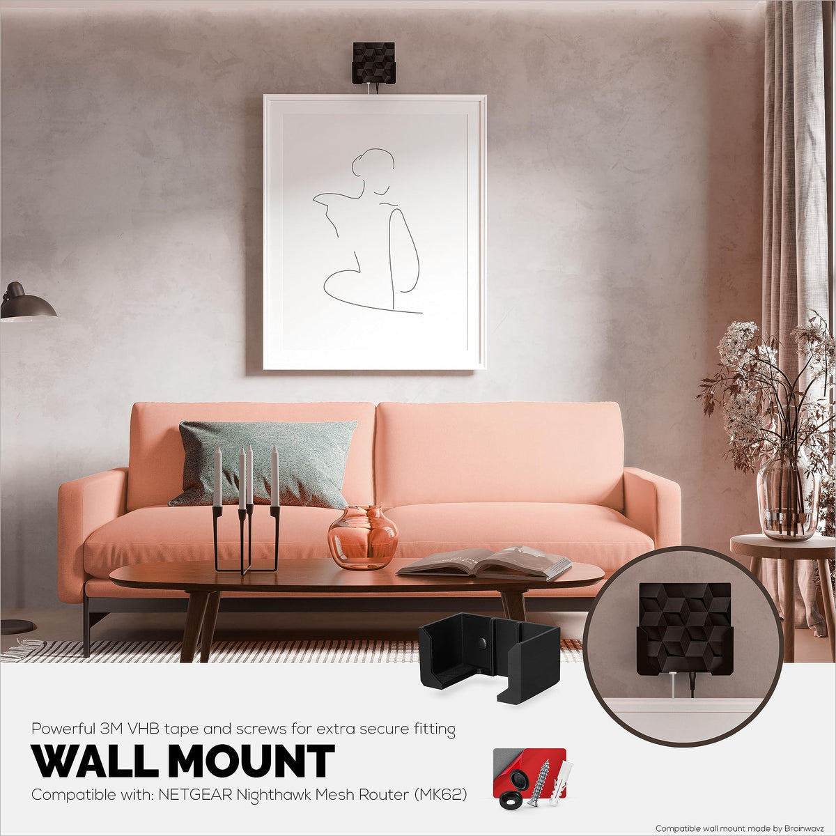 Brainwavz screw-in option provides sturdy wall or wood installation.