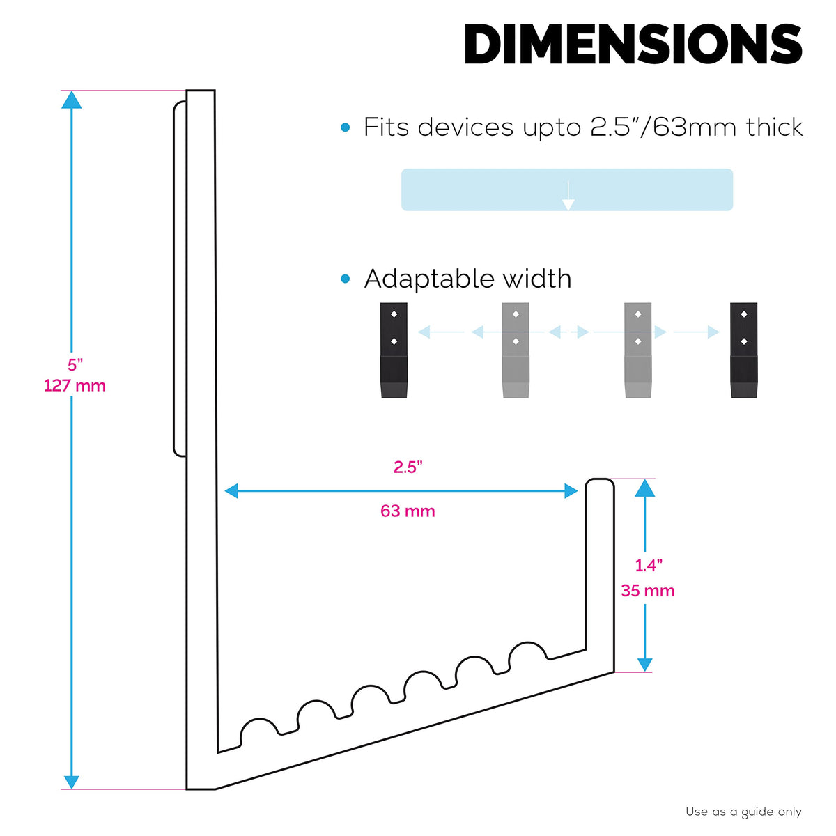 Brainwavz keeps desk clear by storing devices on the wall.