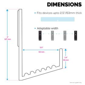 Brainwavz keeps desk clear by storing devices on the wall.