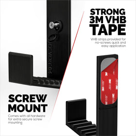 Brainwavz tilted ridges grip devices firmly for safe mounting.