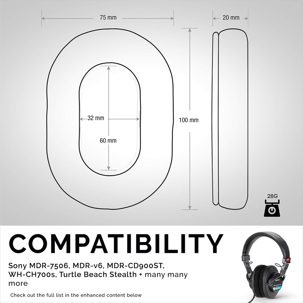 Brainwavz earpads compatible with Sony and similar on-ear models