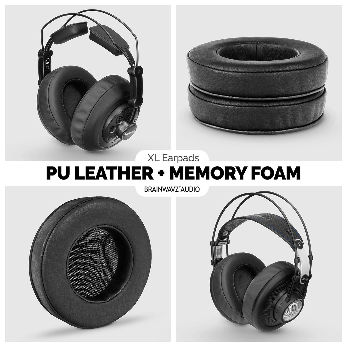 Brainwavz XL compatibility with Sennheiser, AKG, HifiMan, ATH, Philips, and Sony