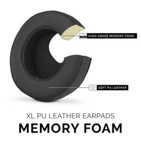 Brainwavz XL black pleather finish earpads offer stylish durability