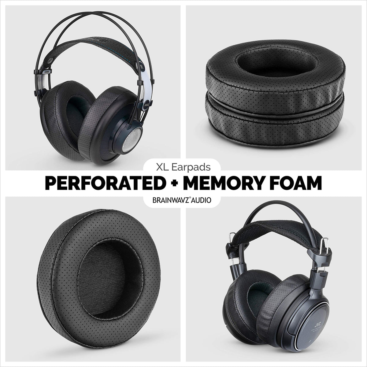 Brainwavz XL earpads compatible with AKG round-cup headphones for improved fit and cushion