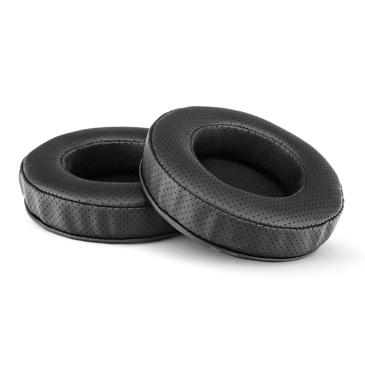 Brainwavz XL earpads paired with Philips round-cup headphones for reduced fatigue