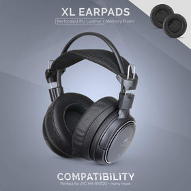 Brainwavz XL earpads fit Sennheiser round-cup headphones for a secure, comfortable seal