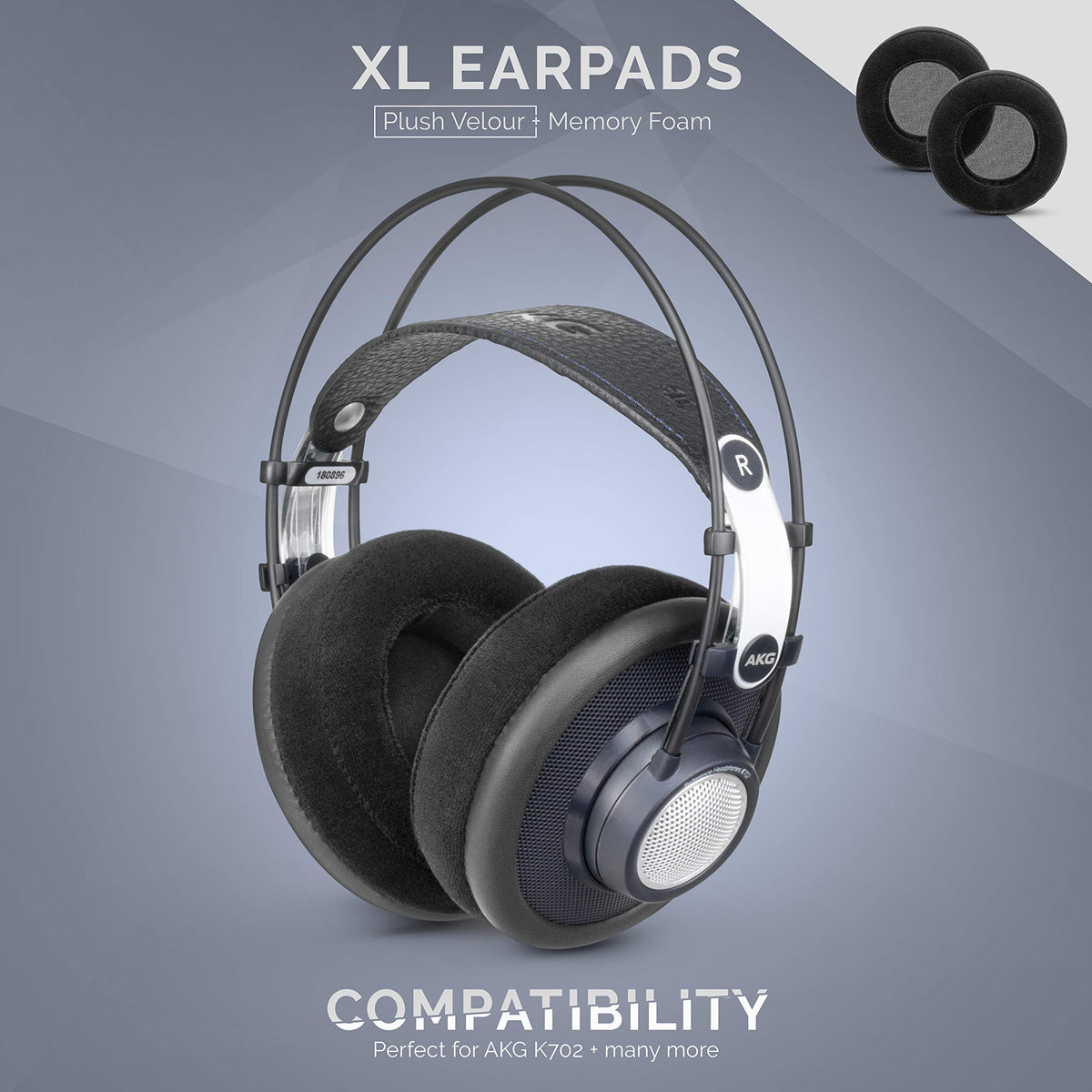 Designed to fit a broad range of round-cup headphone designs.
