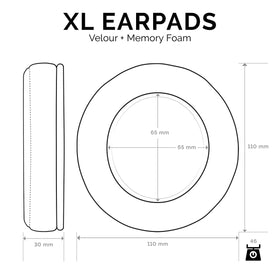Compatible with Sony, Philips, Fostex, and other large over-ear models.