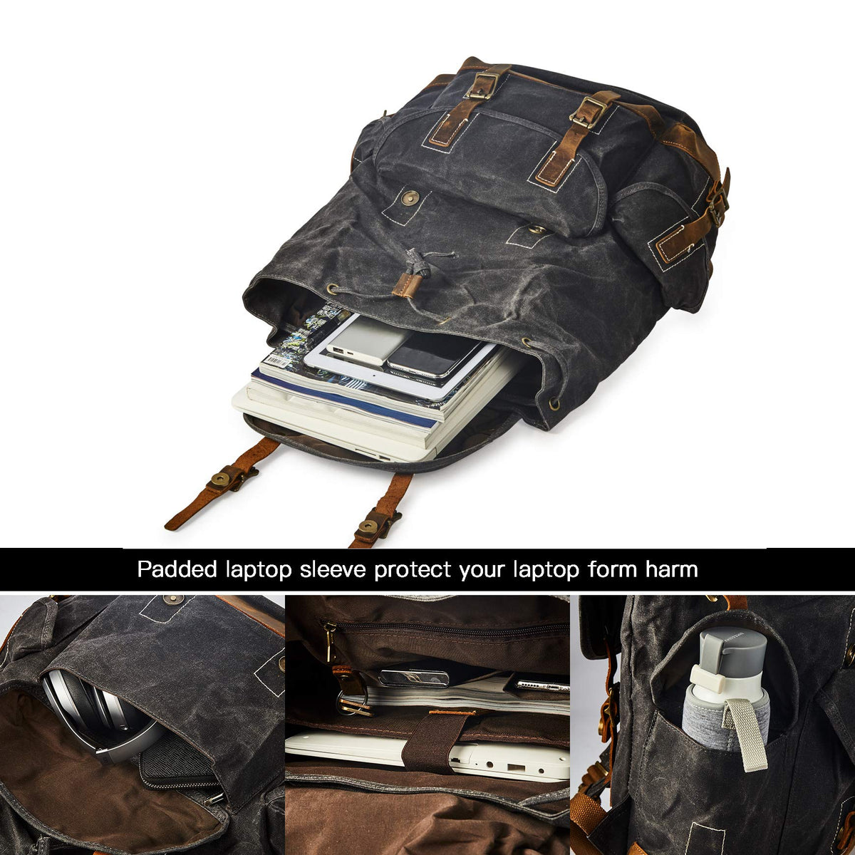 BRASS TACKS Leathercraft reinforced shoulder strap for comfortable all-day carry