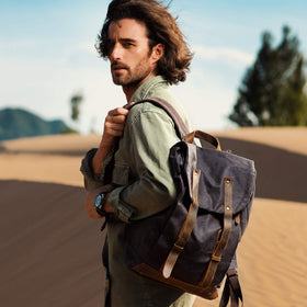 BRASS TACKS Leathercraft comfortable shoulder straps support all-day wear.