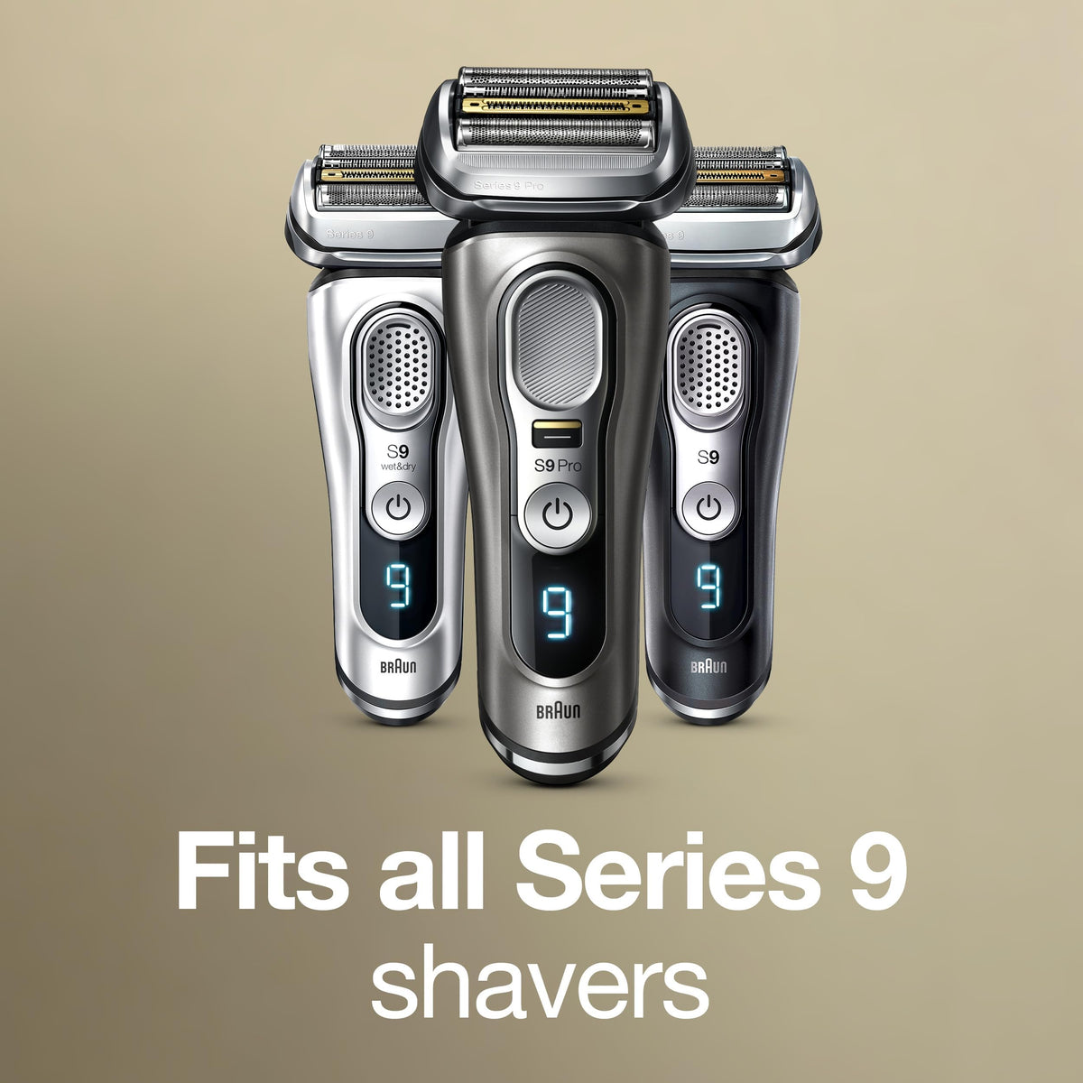 Braun Series 9 Pro shaver head attachment ready for quick replacement