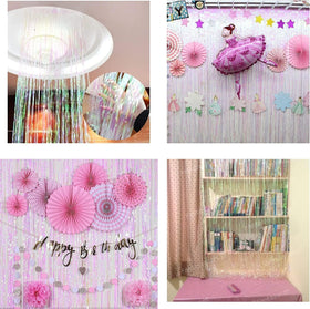 BRAVESHINE birthday backdrop iridescent curtain adds festive, luminous vibe for celebrations.