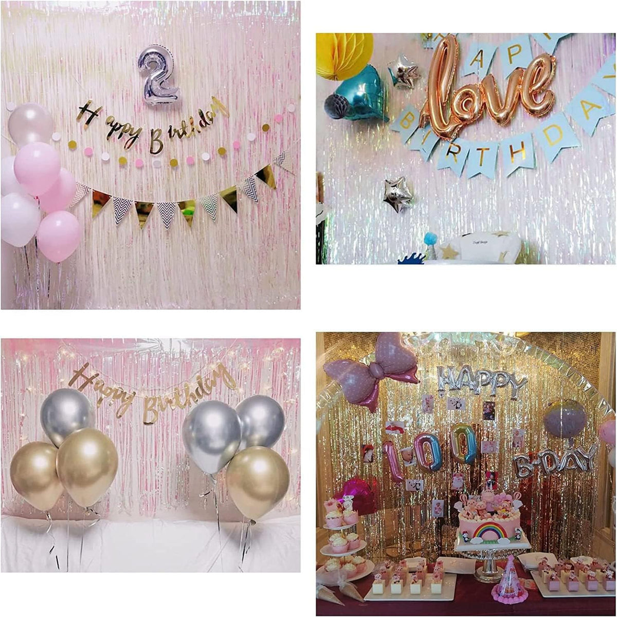 BRAVESHINE bridal shower backdrop curtain delivers elegant shimmer for photos.