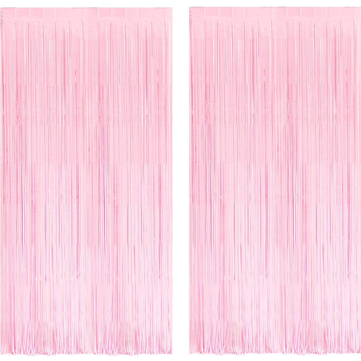 BRAVESHINE front packaging showing two pastel pink fringe curtain panels and benefits