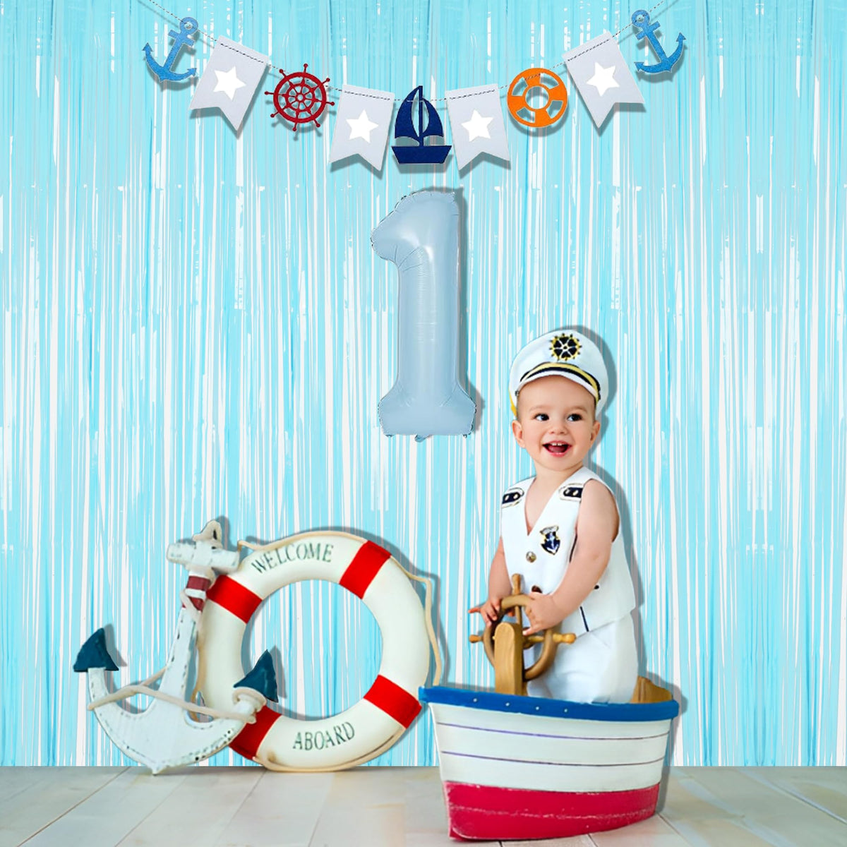 BRAVESHINE curtain paired with balloons and lights for enhanced party photos