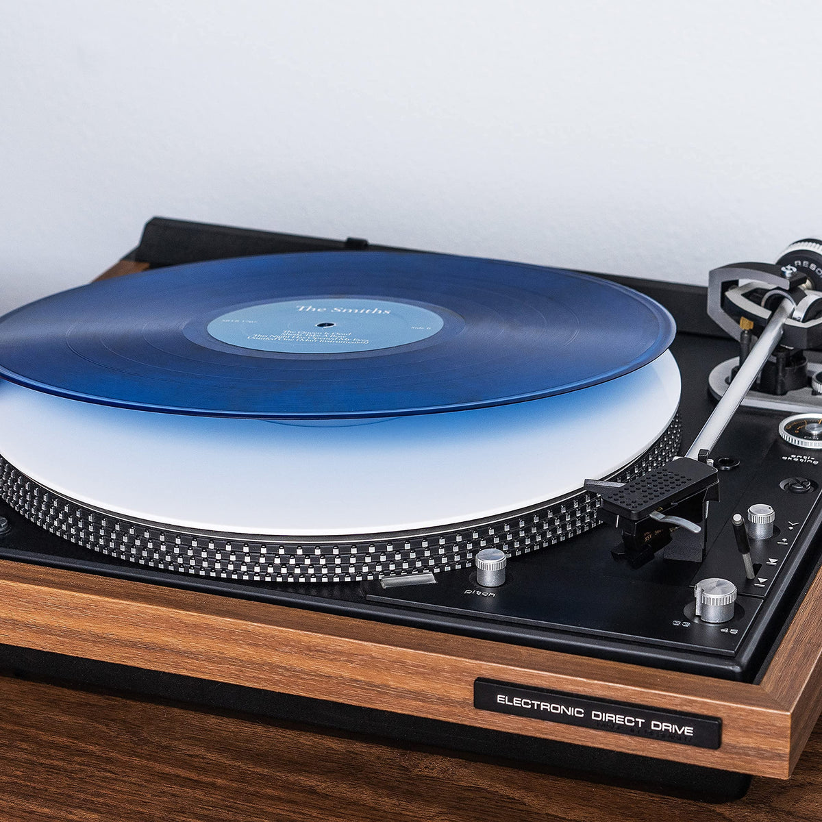 Break Tradition acrylic turntable mat white highlights bass and midrange precision