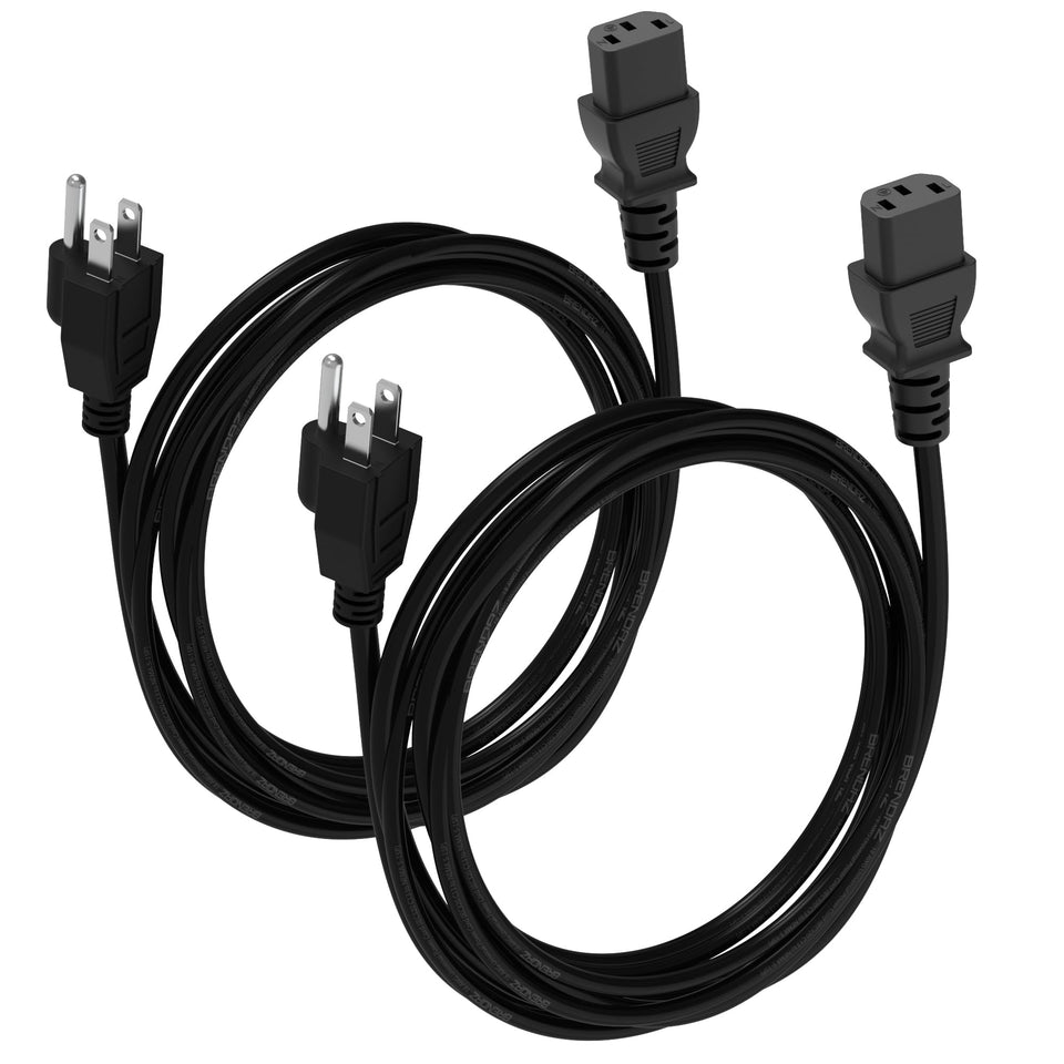 BRENDAZ universal PC power cord 15ft for versatile device connections and safe power delivery.