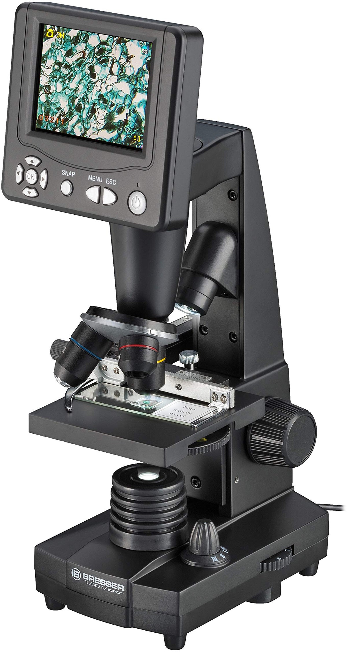 BRESSER LCD-Microscope screen view for group demonstrations and easy sharing.