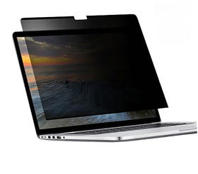 Brevynx easy on/off privacy filter magnetic attachment on MacBook Air screen for privacy
