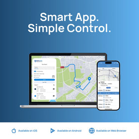 BrickHouse Security Spark Nano 7 app interface showing real-time tracking.