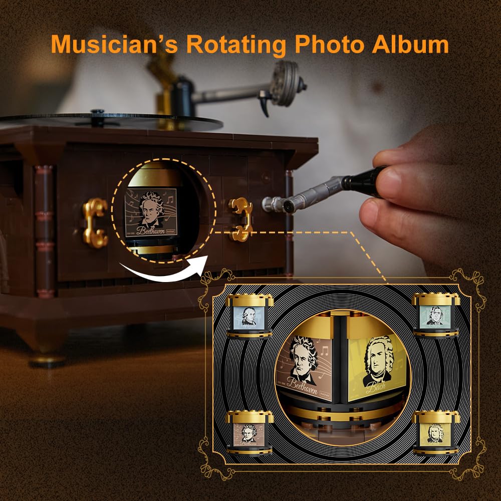 BRICKKK performance stage replica detail offering visual depth and composer portraits