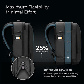 Briggs & Riley ZDX clamshell opening enables organized packing and quick access.