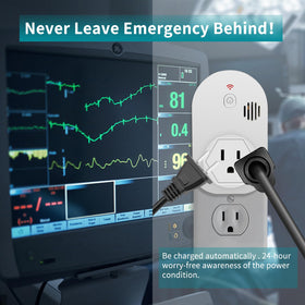 Automatic charging keeps Briidea Power Alarm ready when plugged in.