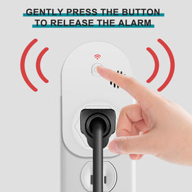 Sleek Briidea power alarm design attachment near outlets without clutter.