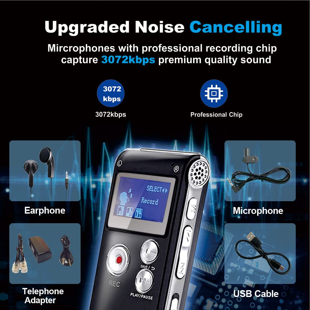 BrilliantHouse voice activated recorder demonstrates hands-free capture.