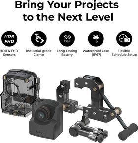 Brinno ACC1000P mount clamp secures attachment on various surfaces.