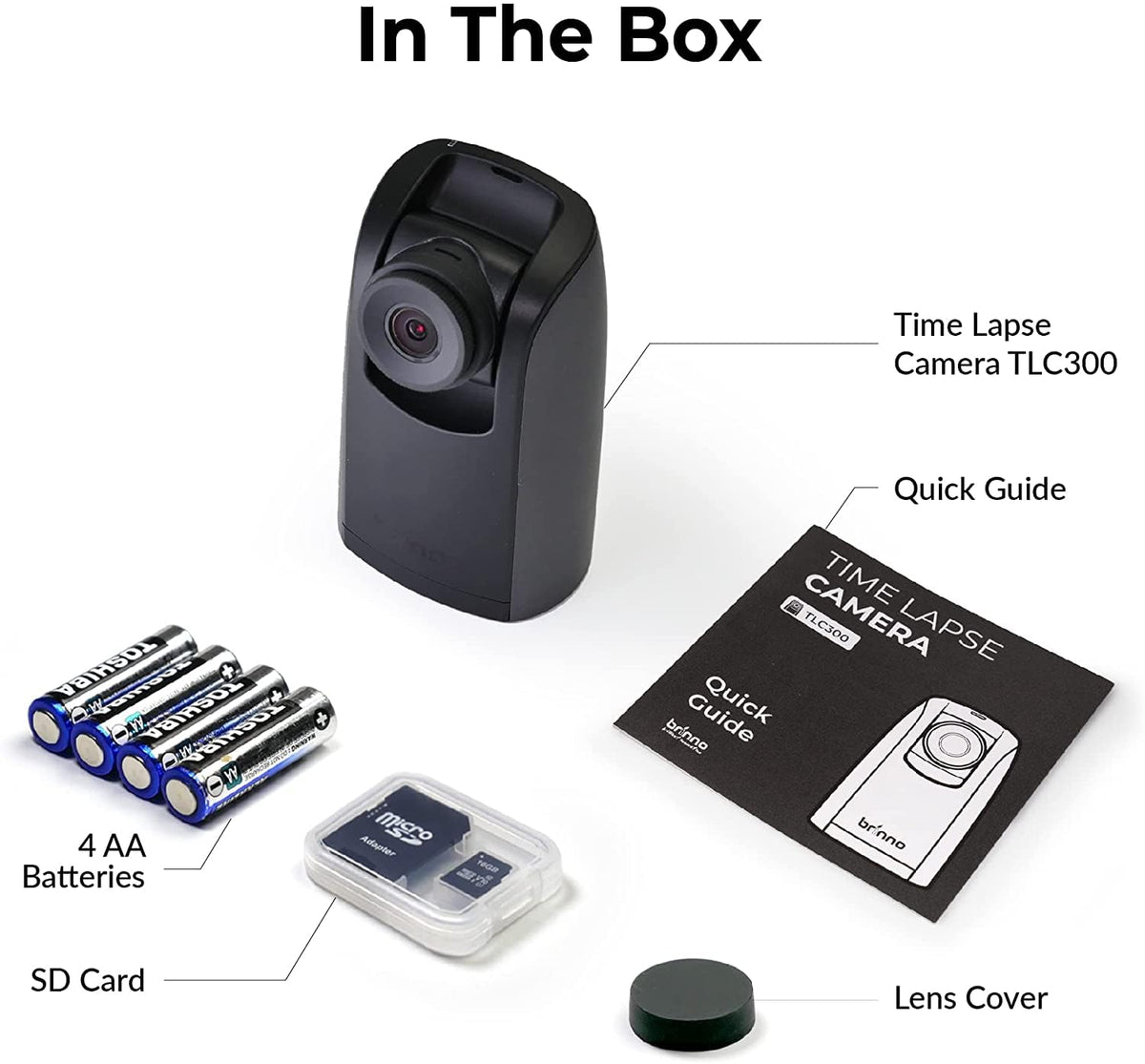 Brinno TLC300 interchangeable lens increases filming flexibility.
